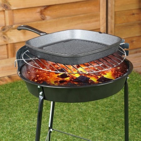 Silikoonkattega kandiline malmist grillpan... | FreshDesign.ee