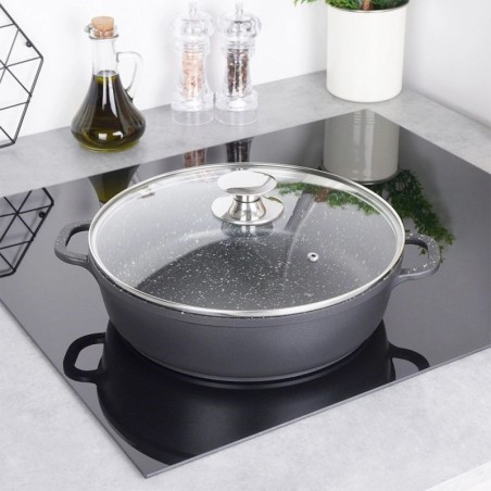 GRANDE graniidist klaasist kaanega pann, 28 cm