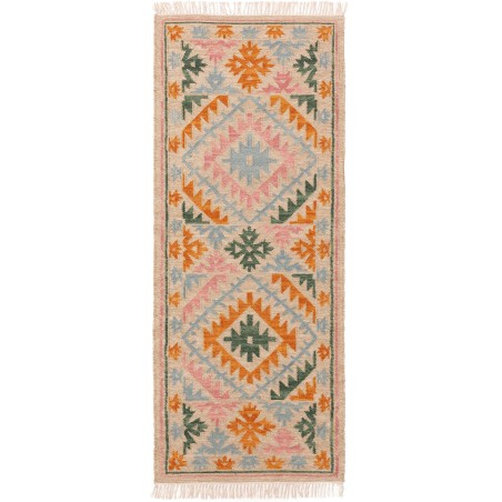 Käsitsi kootud Kilim Zohra mitmevärviline/beež 80x200 cm