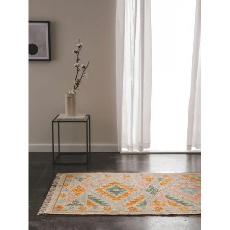 Käsitsi kootud Kilim Zohra mitmevärviline/beež 80x200 cm