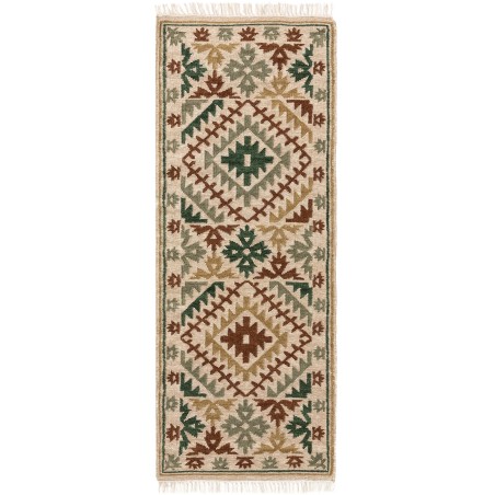 Käsitsi kootud Kilim Zohra Green 80x200 cm