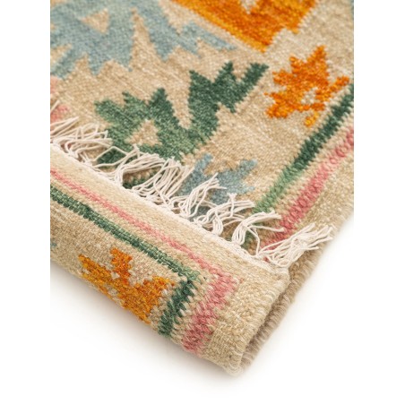 Käsitsi kootud Kilim Zohra mitmevärviline/beež 80x200 cm