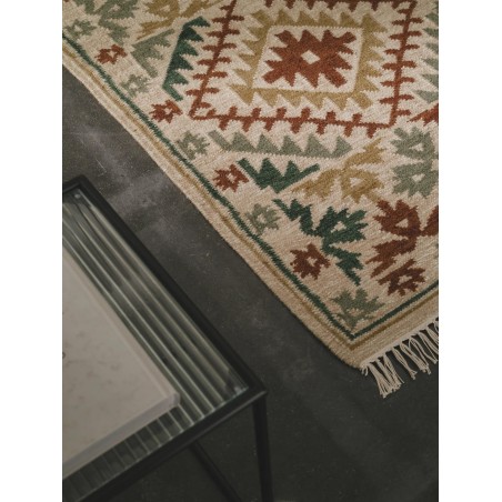 Käsitsi kootud Kilim Zohra Green 80x200 cm