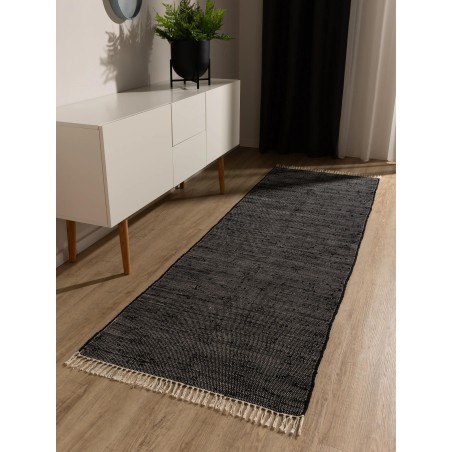 Taaskasutatud materjalist vaip Tom Black 80x250 cm