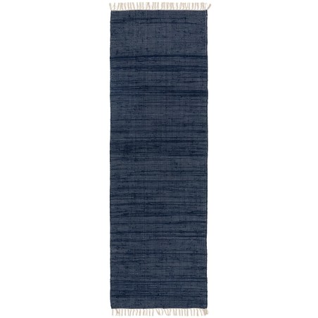Taaskasutatud materjalist vaip Tom Dark Blue 80x250 cm