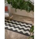 In- & Outdoor Runner Metro must/valge 80x240 cm