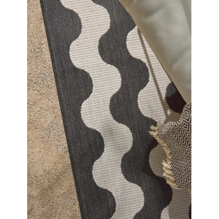 In- & Outdoor Runner Metro must/valge 80x240 cm
