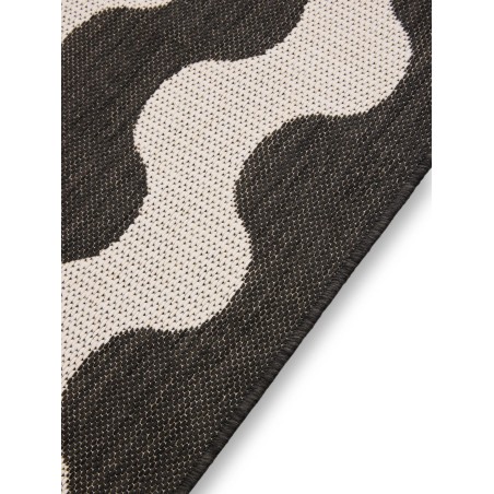 In- & Outdoor Runner Metro must/valge 80x240 cm