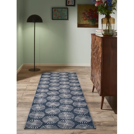 Runner vaip Milly Charcoal/Blue 80x240 cm