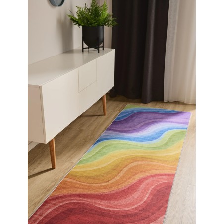 Runner vaip George Mitmevärviline/Lilla 80x240 cm