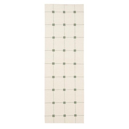 Wool Runner Grady Cream/Green 80x250 cm