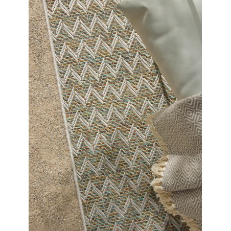 In- & Outdoor Runner Agra Blue/Cream 80x240 cm