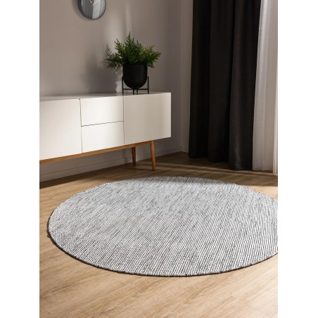 Puuvillane vaip Ron Beež/Must ø 160 cm