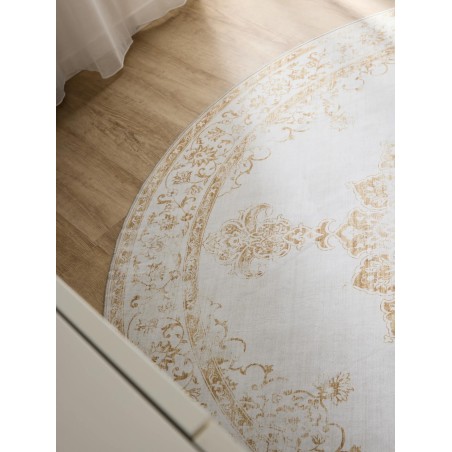 Pestav vaip George kreem/kollane ø 120 cm