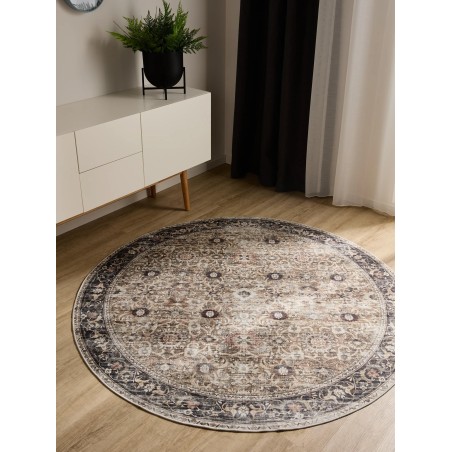 Pestav vaip George Charcoal/Taupe ø 120 cm