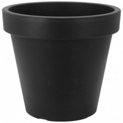 Plastikust aiapott must ümmargune 48 cm