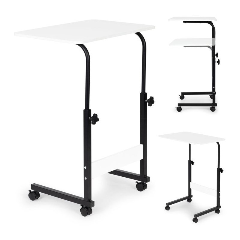 Sülearvutilaud ratastel, valge/must | FreshDesign.ee