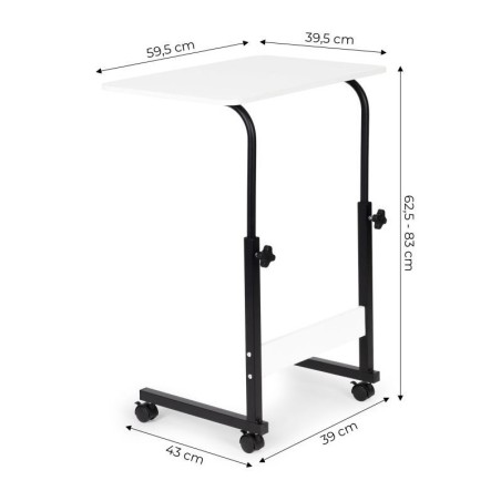 Sülearvutilaud ratastel, valge/must | FreshDesign.ee