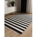 Taaskasutatud materjalist vaip Tom must/valge 70x120 cm