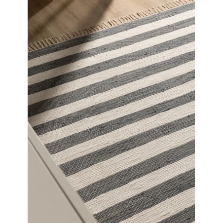 Taaskasutatud materjalist vaip Tom Grey/White 160x230 cm