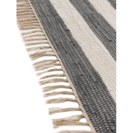 Taaskasutatud materjalist vaip Tom Grey/White 160x230 cm