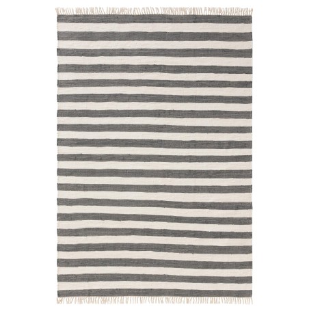 Taaskasutatud materjalist vaip Tom Grey/White 60x100 cm