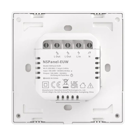 Smart Scene seinalüliti WiFi Sonoff NSPanel (valge)