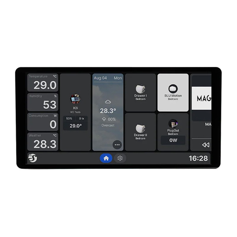 6,95" Shelly Wall Display X2i WiFi/BLU juhtpaneel (hõbedane)