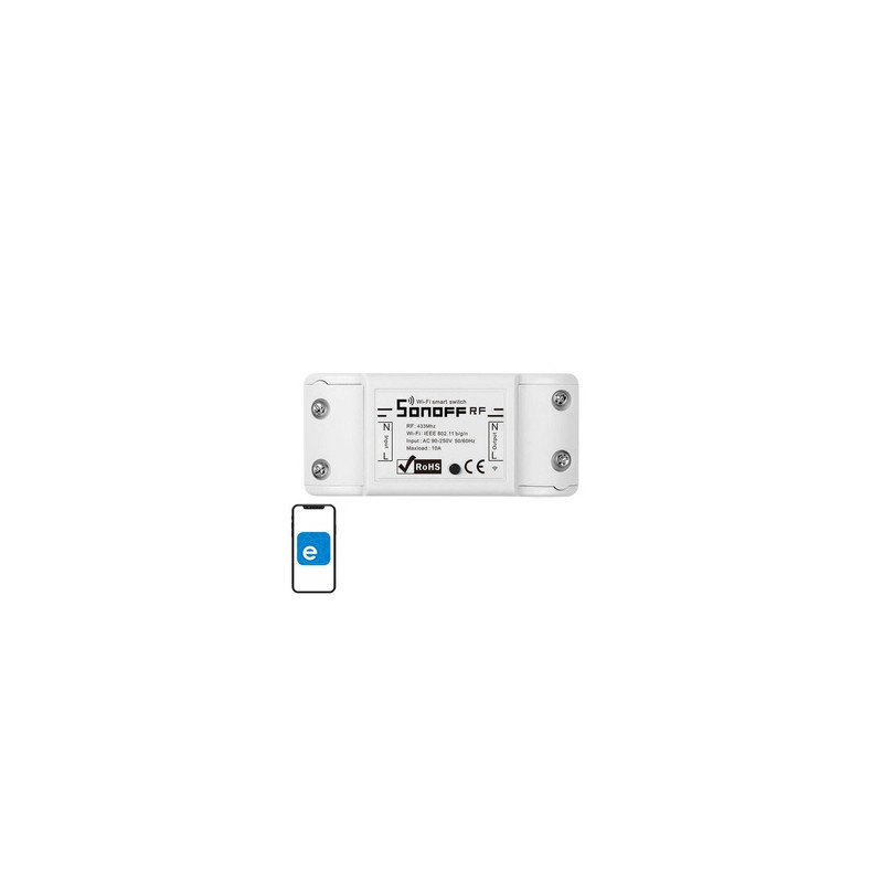 Nutikas lüliti WiFi + RF 433 Sonoff RF R2 (UUS)