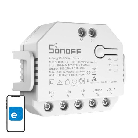 Nutikas lüliti WiFi Sonoff Dual R3