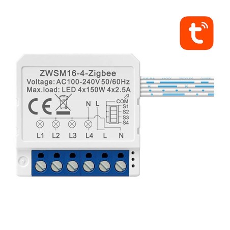 Nutilüliti moodul ZigBee Avatto ZWSM16-W4 TUYA