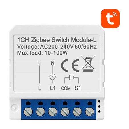 Nutilüliti moodul ZigBee Avatto LZWSM16-W1, neutraalne TUYA