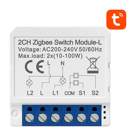 Nutilüliti moodul ZigBee Avatto LZWSM16-W2, neutraalne TUYA
