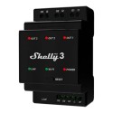 Shelly Pro 3 DIN Rail 3-kanaliline relee, WiFi/LAN