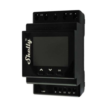 Shelly Pro Dual Cover PM DIN Rail Dual Controller, WiFi (võimsuse mõõtmine)