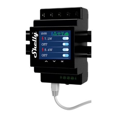 Shelly Pro 4PM DIN-liistu 4-kanaliline relee, WiFi (võimsuse mõõtmine)
