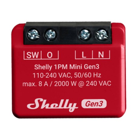 Shelly 1PM Mini Gen3 kontroller, WiFi/Bluetooth
