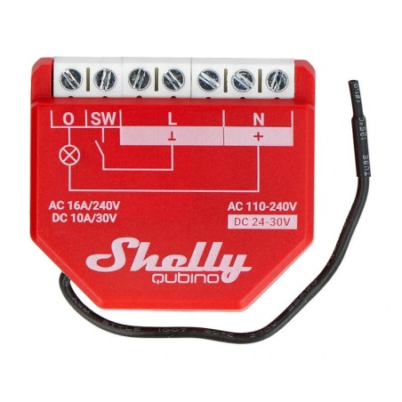Shelly Qubino Wave1PM kontroller, 1-kanaliline, Z-Wave (võimsuse mõõtmine)