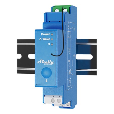 Shelly Qubino Pro 1 DIN siiniga relee, 1 kanal, Z-Wave