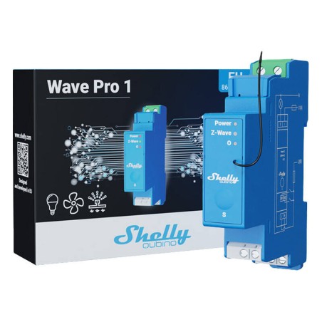 Shelly Qubino Pro 1 DIN siiniga relee, 1 kanal, Z-Wave