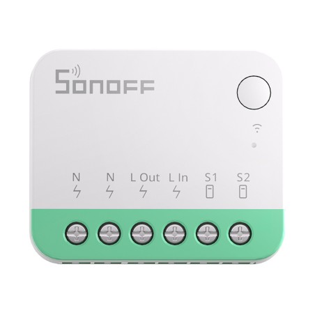 Sonoff MINIR4M Matter nutikas WiFi minilüliti (HomeKit, SmartThings, Home Assistant).