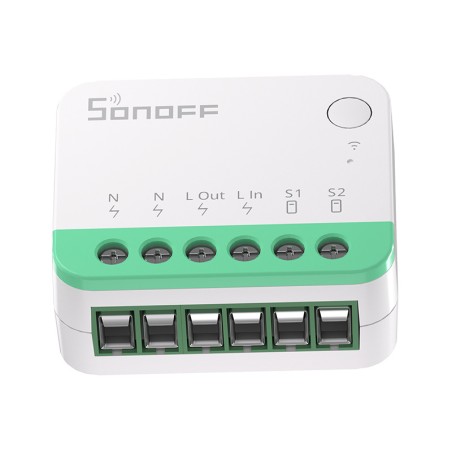 Sonoff MINIR4M Matter nutikas WiFi minilüliti (HomeKit, SmartThings, Home Assistant).