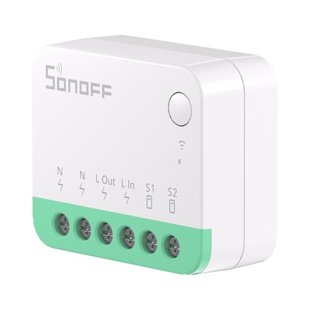 Sonoff MINIR4M Matter nutikas WiFi minilüliti (HomeKit, SmartThings, Home Assistant).