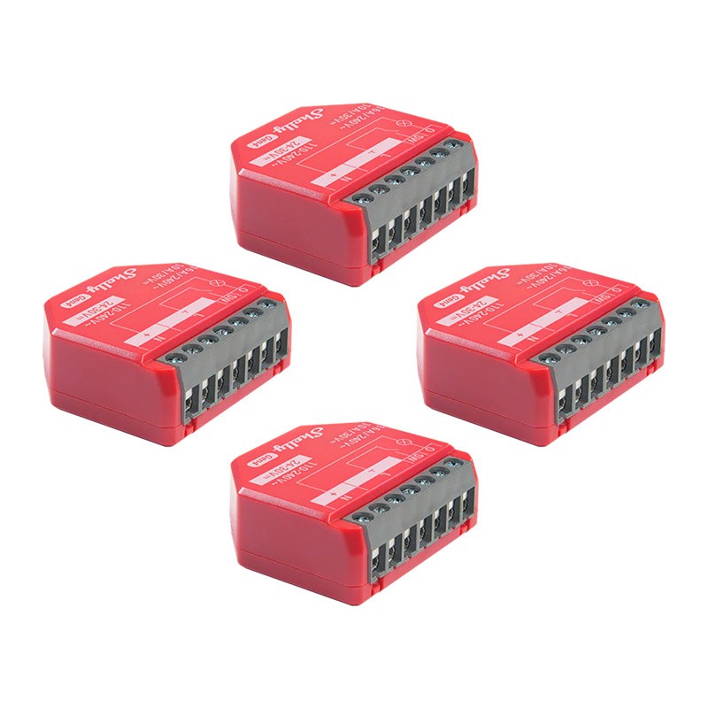 Komplektis 4 Shelly 1 PM Gen4 Zigbee/Matter kontrollerit