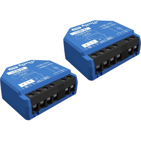 Shelly 1 Gen3 WiFi/Bluetoothi ​​komplekt, mis koosneb 2 kontrollerist