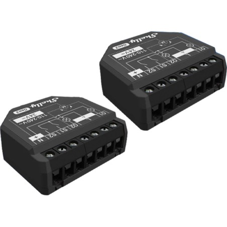 Komplektis 2 Shelly 2PM Gen3 WiFi/Bluetoothi ​​kontrollerit