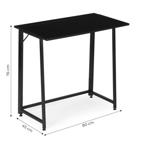 Kokkupandav laud 80x45 cm sülearvutilaud must | FreshDesign.ee