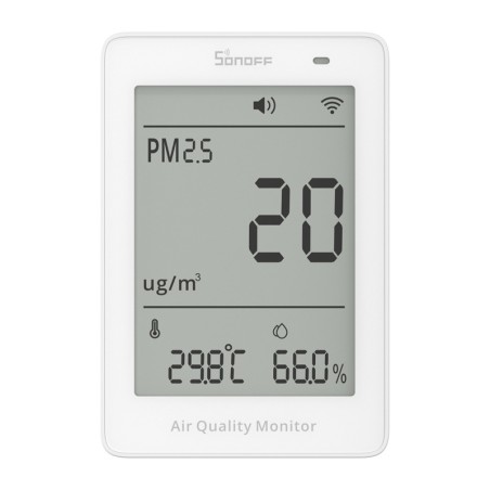 Sonoff AirGuard PM2.5 SAWF-07P WiFi LCD õhukvaliteedi monitor
