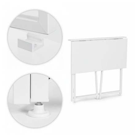 Kokkupandav laud 80x45 cm sülearvutilaud valge | FreshDesign.ee