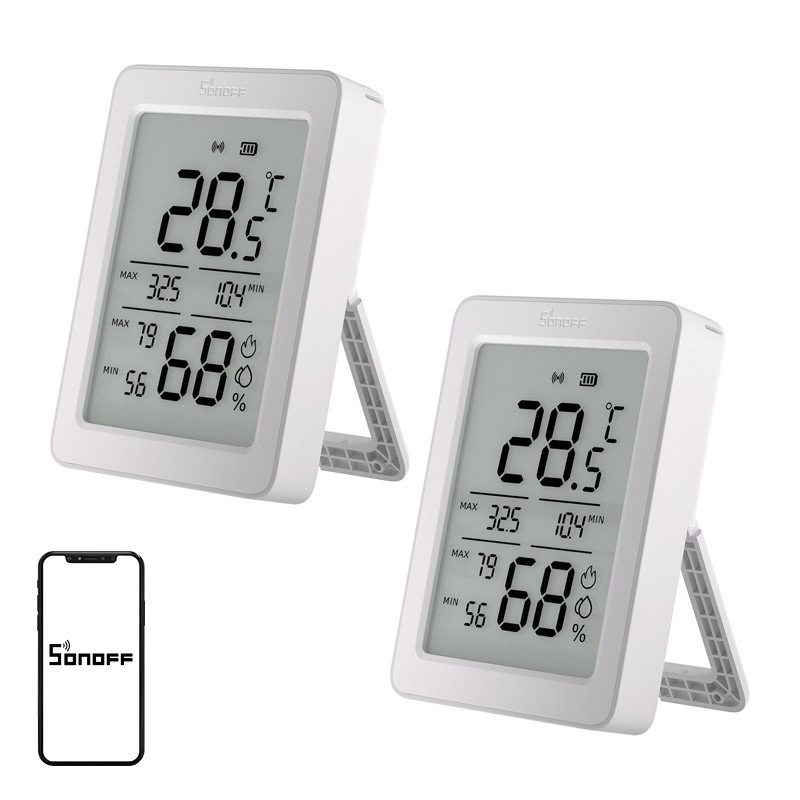 SONOFF ZigBee SNZB-02DR2 temperatuuri- ja niiskusandur, 2-pakk